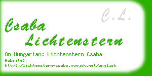 csaba lichtenstern business card